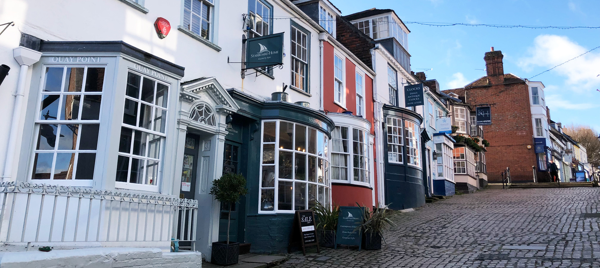 Lymington Quay and high street